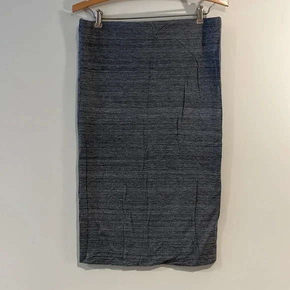 Ann Taylor LOFT Heather Gray Medium Pencil Skirt 24” Length Casual Stretch - Picture 6 of 6